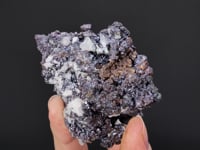 CUPRITE   on NATIVE COPPER in QUARTZ