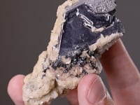 PYRARGYRITE on GALENA with CALCITE