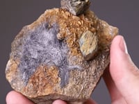 CHALCOPYRITE, JAMESONITE? on SIDERITE