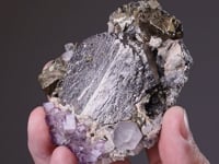 ARSENOPYRITE with FLUORITE CHALCOPYRITE and QUARTZ