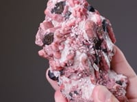 RHODONITE with FRANKLINITE and CALCITE