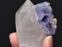 FLUORITE on QUARTZ with MUSCOVITE