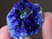 AZURITE with ZINCOLIVENITE