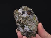 NATIVE SILVER and NATIVE COPPER  with CALCITE and EPIDOTE