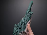 MALACHITE   on QUARTZ