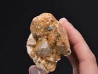 FLUORAPATITE with QUARTZ  and ORTHOCLASE