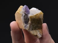 FLUORAPATITE with MUSCOVITE   ORTHOCLASE and QUARTZ