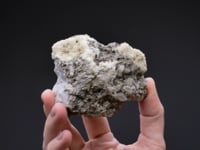 FLUORAPOPHYLLITE-(K) with PYRITE   LAUMONTITE on CALCITE