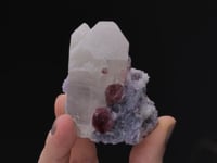 ELBAITE with QUARTZ  and Lepidolite