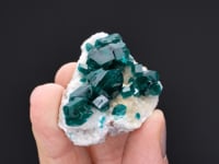 DIOPTASE   on CALCITE