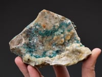 SPANGOLITE   with BROCHANTITE