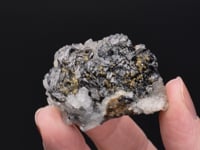 Skeletal BOURNONITE   with CHALCOPYRITE and QUARTZ