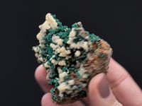 MIMETITE with MALACHITE  on DOLOMITE