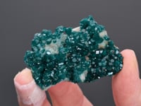 DIOPTASE   on CALCITE