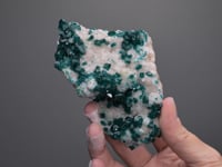 DIOPTASE   on CALCITE