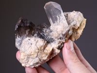 TOPAZ with ACTINOLITE  and Smoky QUARTZ