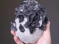 CALCITE with BOULANGERITE inclusions