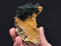 MALACHITE on NATIVE COPPER  on DOLOMITE