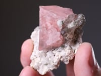 Pink FLUORITE  with SMOKY QUARTZ