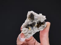 CHALCOPYRITE with BARYTE  on QUARTZ