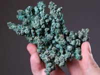 MALACHITE After CUPRITE  on NATIVE COPPER