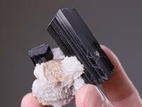 SCHORL with CLEAVELANDITE  and TOPAZ