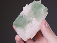 FLUORITE  on CALCITE