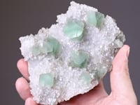 FLUORITE  on QUARTZ