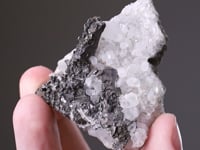 HESSITE with NATIVE GOLD on QUARTZ