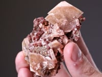 BARYTE with PYRITE  on CALCITE