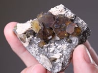 SPHALERITE with CALCITE  and  BARYTE