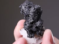 STEPHANITE on PYRARGYRITE on QUARTZ