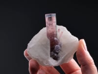 ELBAITE on QUARTZ