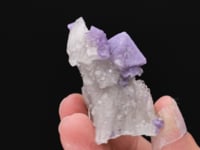 FLUORITE on QUARTZ