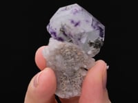 FLUORITE on QUARTZ
