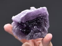FLUORITE with CALCITE on QUARTZ
