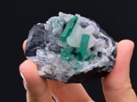 BERYL var. Emerald with CALCITE