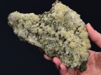HARMOTOME with CALCITE, FLUORAPOPHYLLITE-(K) and PYRITE