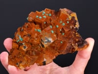 MALACHITE on FLUORITE with painting