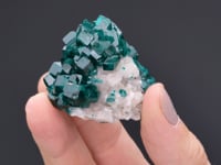 DIOPTASE on CALCITE